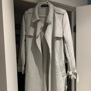 Zara women’s suede trench coach M